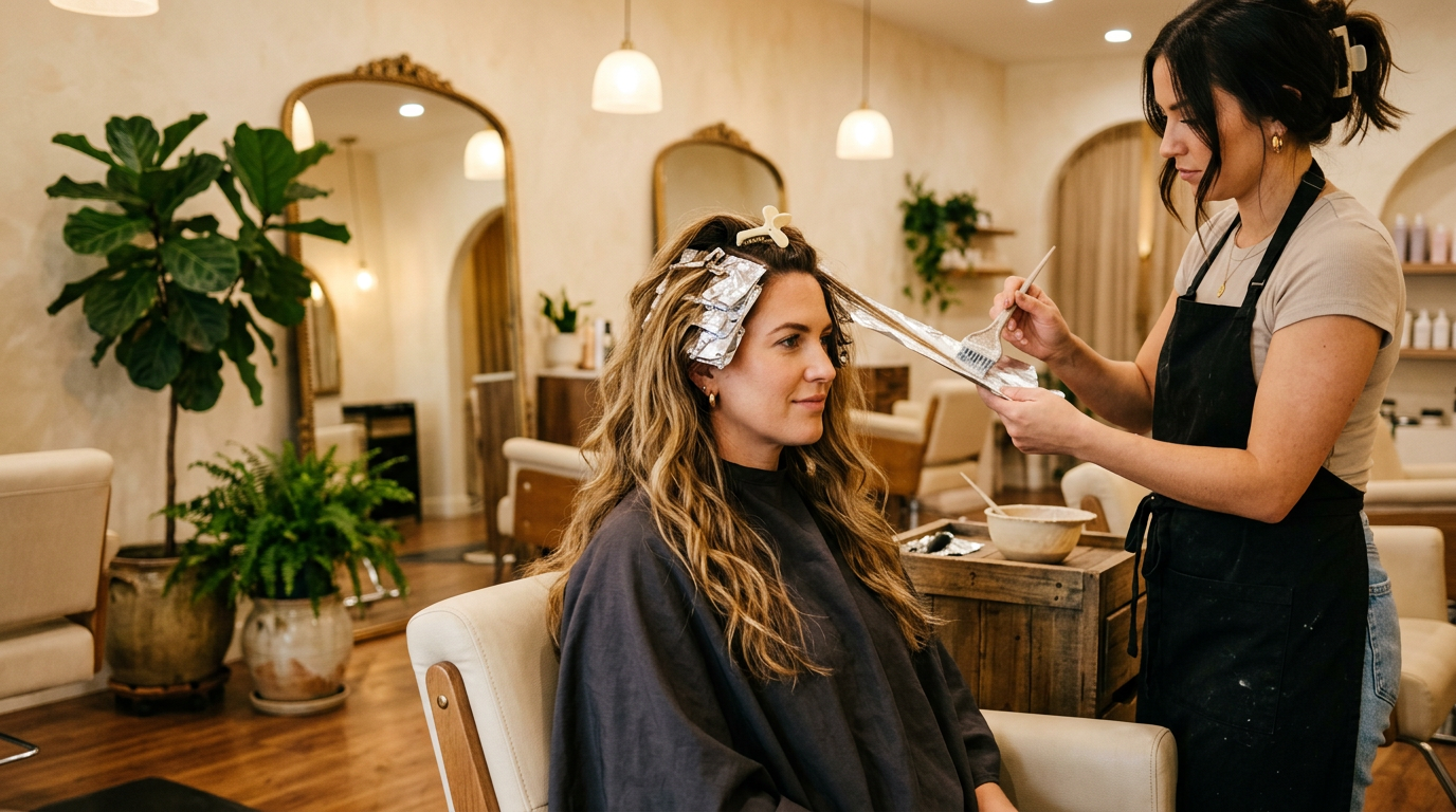 Highlights and foils at the salon